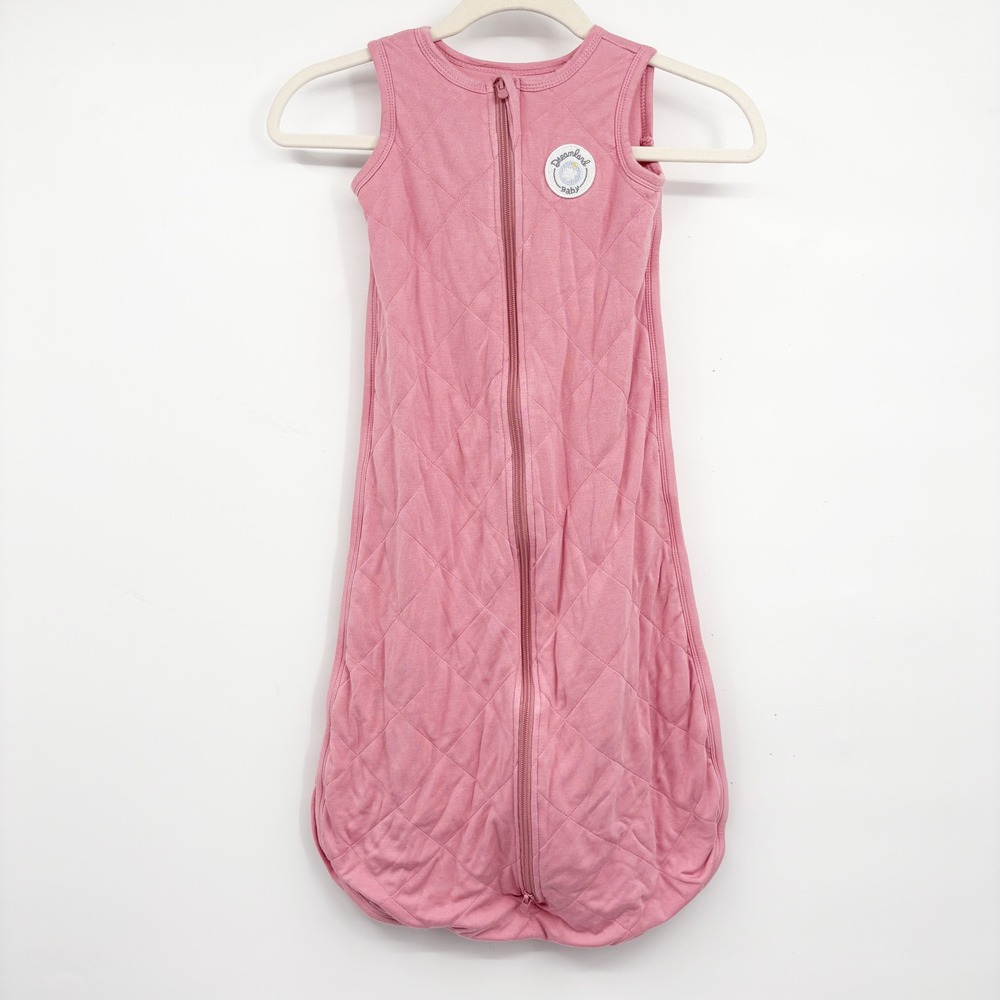 Dreamland Baby Girls Pink Bamboo Quilted Wearable Blanket Sleep Sack Size 12-24M